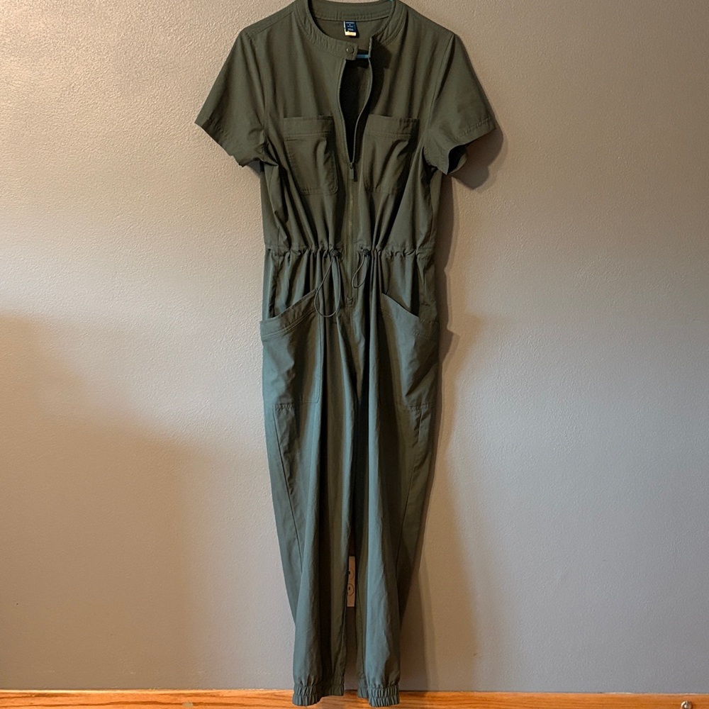 Green StretchTech Jumpsuit